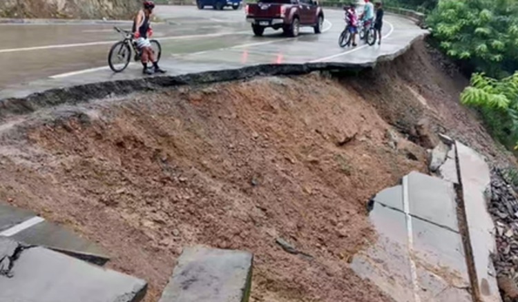 Newly widened road