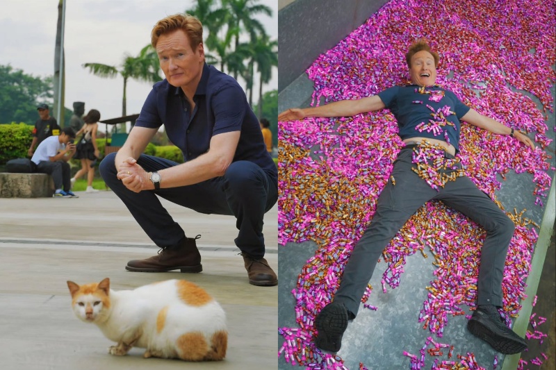コナン・オブライエン、マニラで猫と双子発見！？
