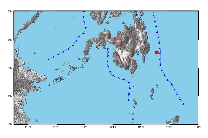 ダバオ東部でM7.6地震発生、津波警報発令
