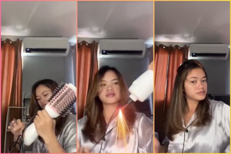 Hair dryer brush