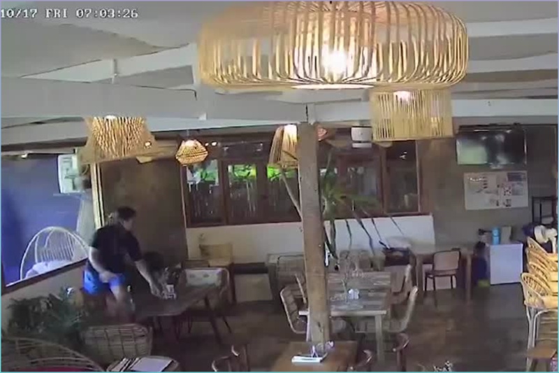 Siargao restaurant quake