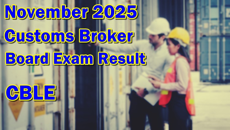 Customs Broker Board Exam Result November