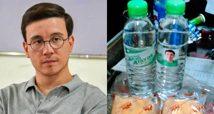 議員アジョ、顔入りボトル水で批判の的に