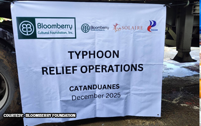 BCFI, Solaire Cares sinaklolohan mga biktima ni ‘Uwan’ sa Catanduanes