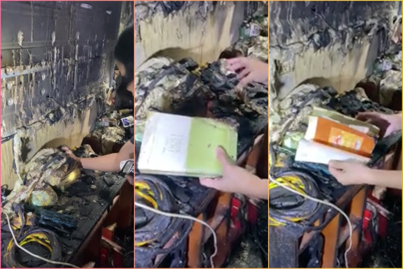 Catholic devotee shows ‘miracle’ of how bible stayed intact from house fire