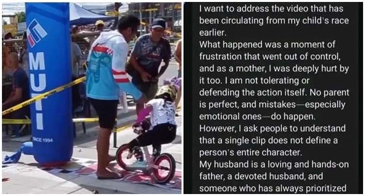 Father Criticized After Allegedly Hitting Child in Push Bike Competition, Wife Speaks Out