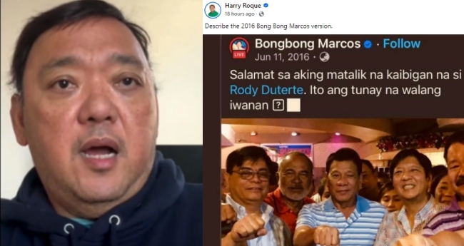 Harry Roque Slams Bongbong Marcos for Allegedly Calling Duterte his “Best Friend” in 2016