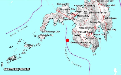 400 lindol gumapang  sa Sultan Kudarat