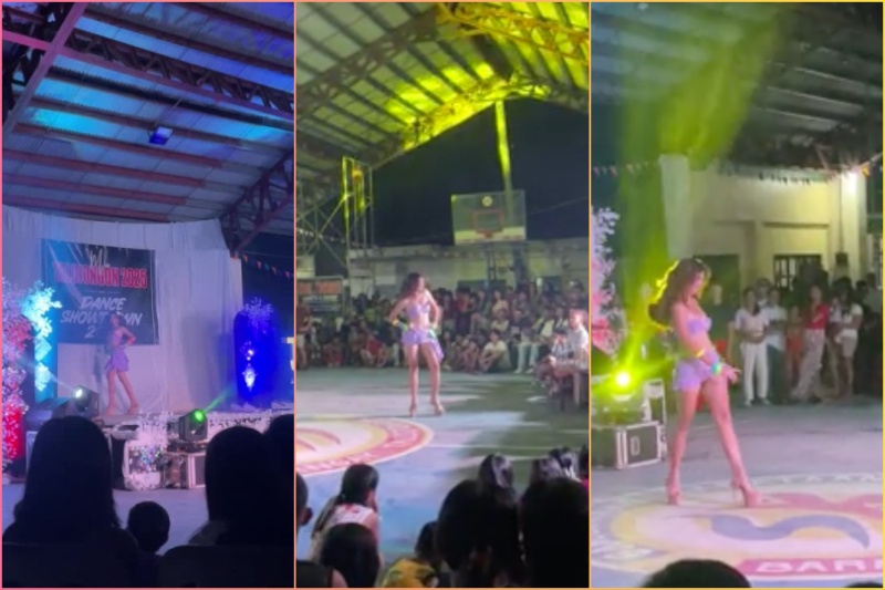 ‘Always rising’: Beauty queen falls off the back of stage in front of shocked pageant crowd in Camarines Sur