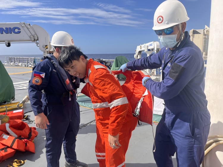 Rescued Seamen Turn Emotional After Ship Sinks at Sea