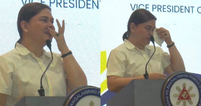 涙のスピーチ、サラ・ドゥテルテ副大統領の決意