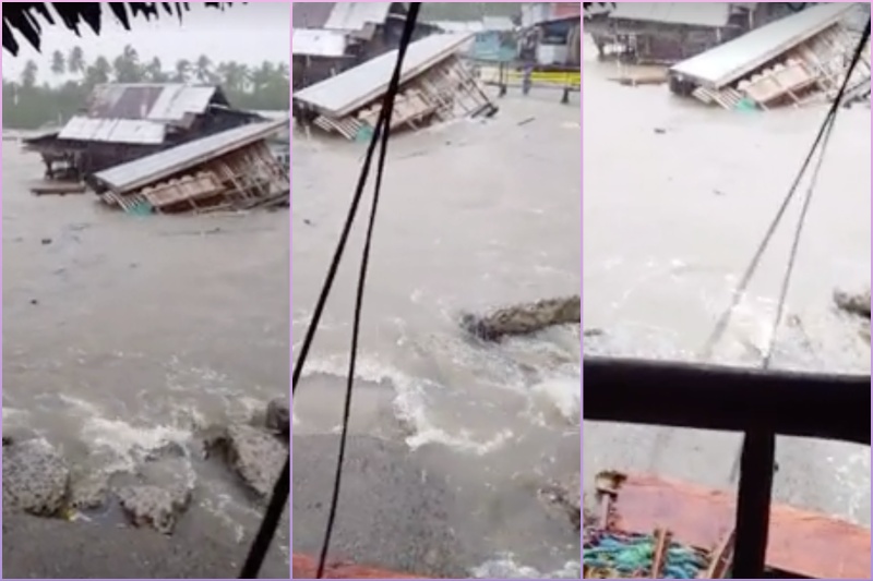 ‘Basyang’ washes away homes during onslaught