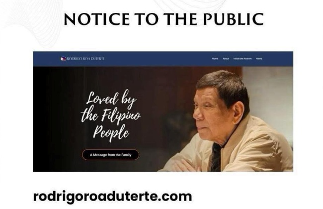 ドゥテルテ氏支援サイト開設 家族が感謝