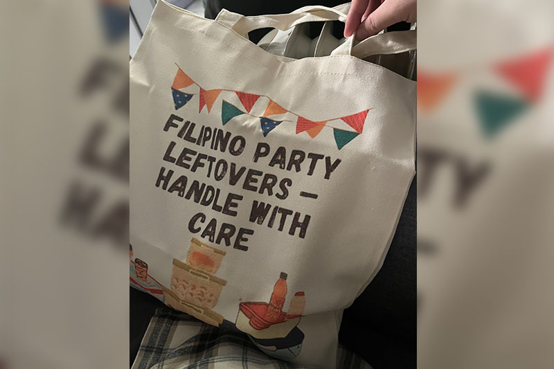 フィリピン流お持ち帰り文化 トートバッグ話題に