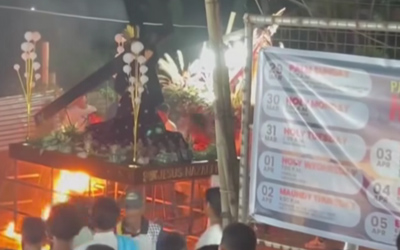 イロイロのナザレノ行列で火災騒動