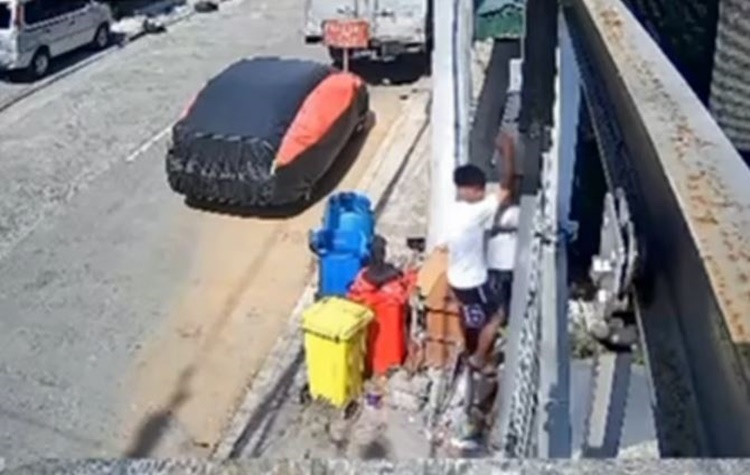 CCTVが捉えた泥棒逮捕、ケソン市で