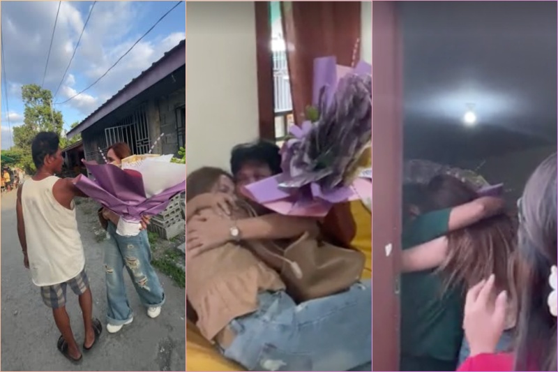 涙の再会　娘、母の誕生日サプライズ帰郷