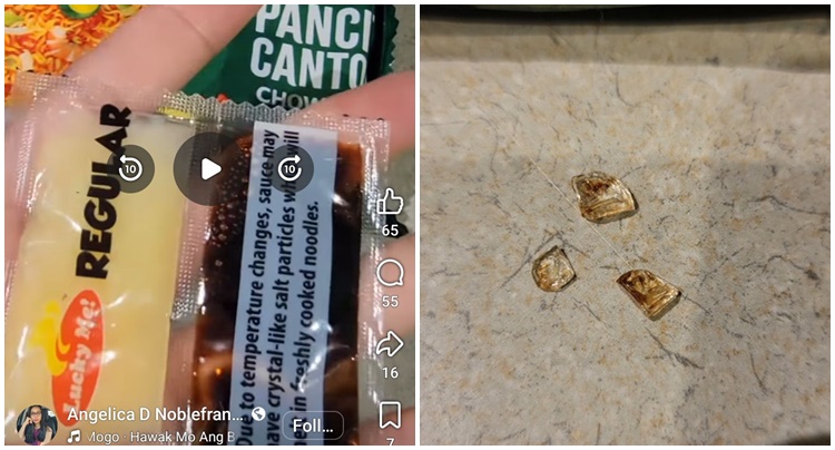 即席麺に異物？ガラス状粒子発見で不安の声