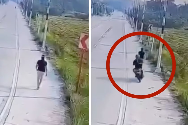 朝の散歩中の教師、バイク事故で命を落とす