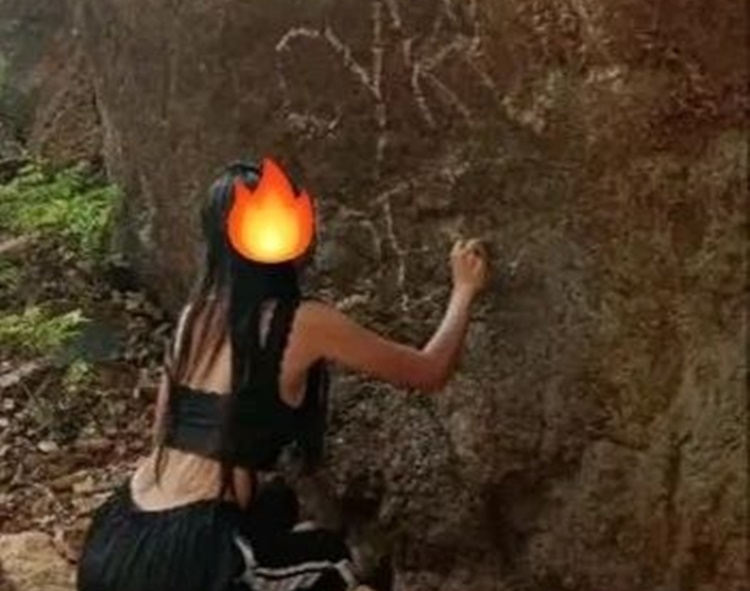 パラワン滝落書き事件、観光客に批判殺到