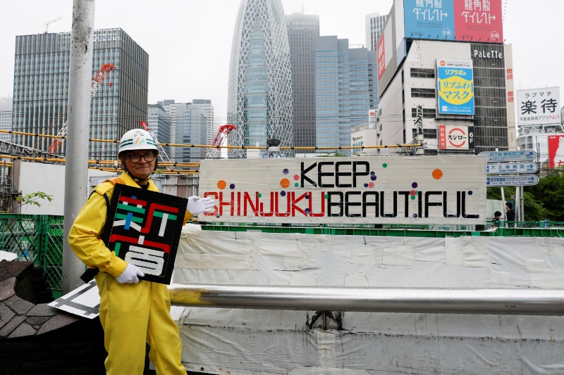 Japanese guard duct tape signs
