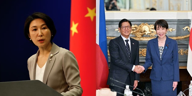 China spokeswoman Mao Ning Sanae Takaichi Bongbong Marcos