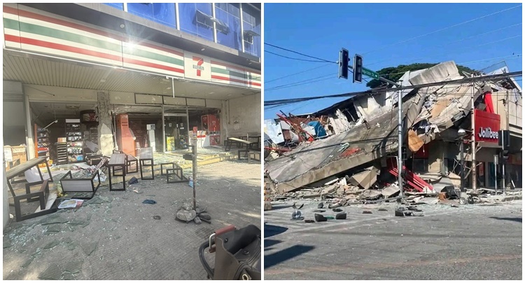 Buildings collapsed