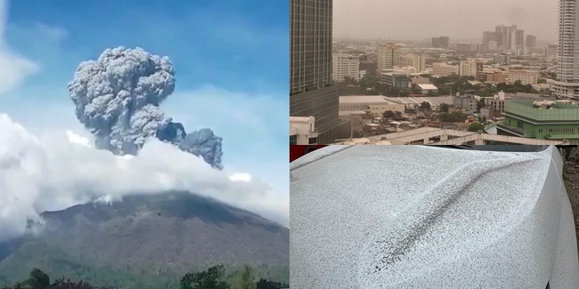 カンラオン火山噴火 セブに降灰被害