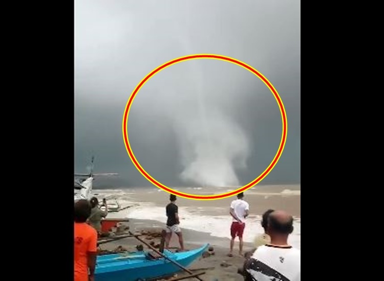 ネグロス東岸に水上竜巻　台風インダイ影響