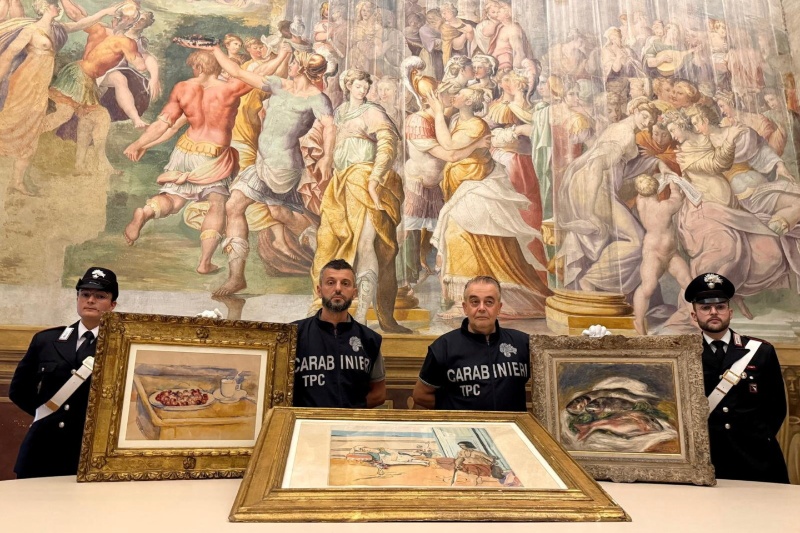 名画3点、イタリアで無事に発見される