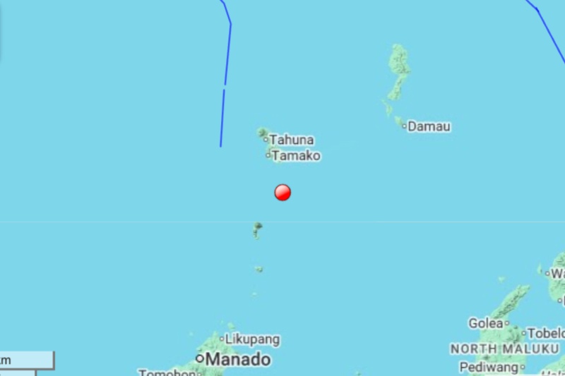 サランガニで震度7の地震発生