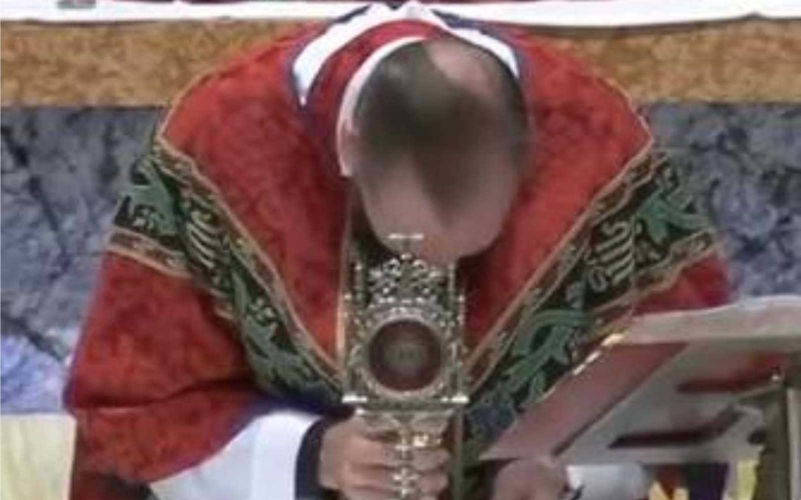 Crying priest